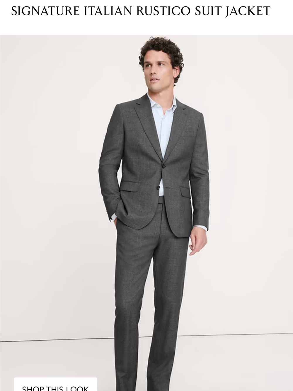 Signature Italian Rustico Gray Suit Jacket - Men 46 Reg. Never worn.